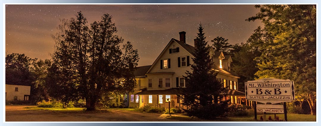 Night skies over Mt. Washington Bed and Breakfast